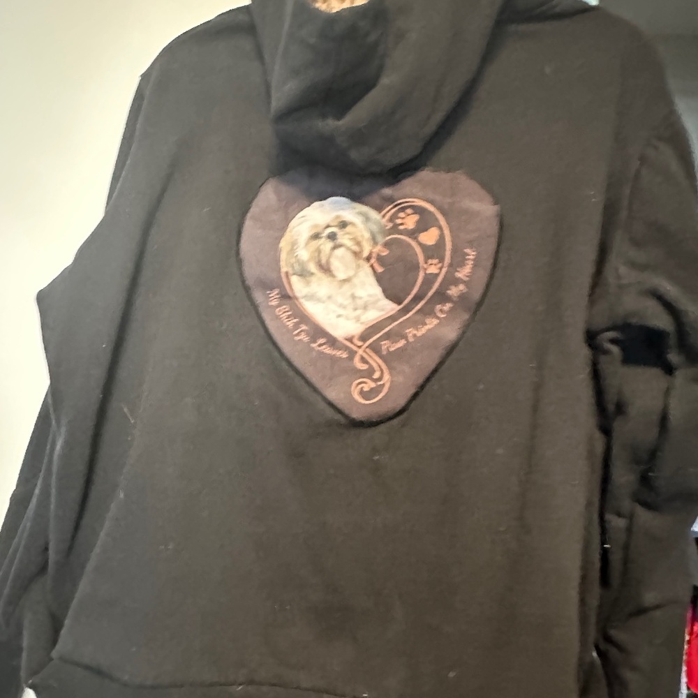 Bradford Exchange Shih Tzu zippered hoodie